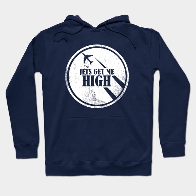 Jets Get Me High (distressed) Hoodie by TCP